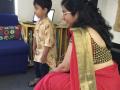 Parent explaining-gutra and sari